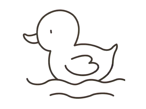 小鸭子的画法儿童简笔图片