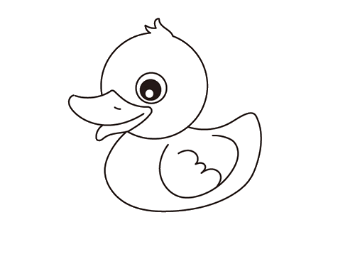 简笔画鸭子的简单画法图片