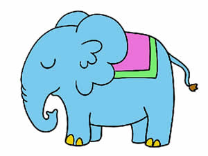 大象卡通画法图片
