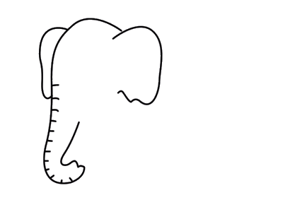 大象鼻子图片简笔画图片