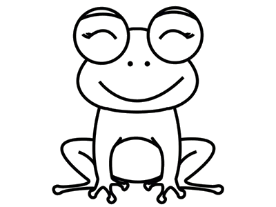 呱头蛙简笔画图片
