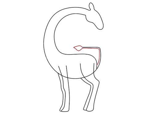 简笔画用字母“G”画一只长颈鹿