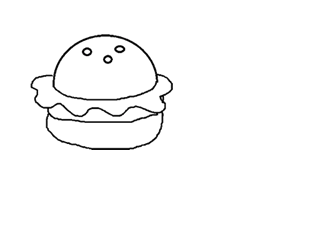 汉堡套餐简笔画步骤画法