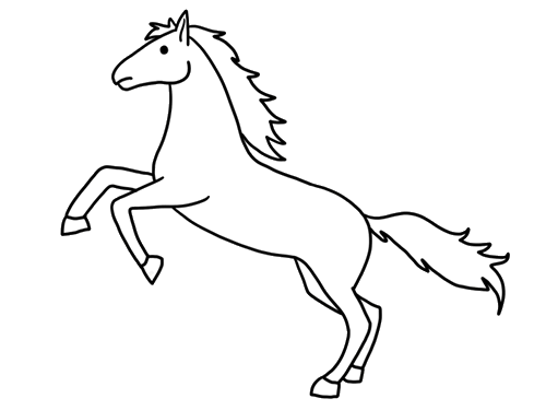 简笔画马的画法最简单图片