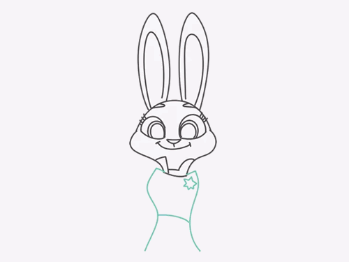 迪士尼的兔子简笔画图片