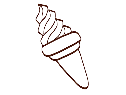 冰淇淋简笔画图片