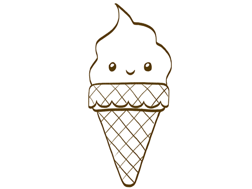 冰淇淋简笔画 公主图片