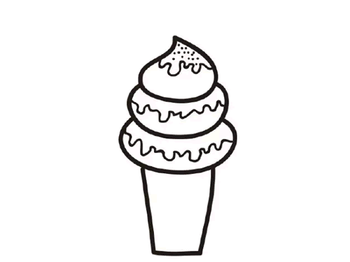 冰淇淋创意简笔画图片