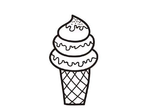 冰淇淋的画法图片大全图片