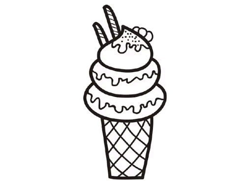 冰淇淋简笔画可爱简笔图片