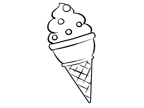 冰淇淋甜筒图片简笔画图片