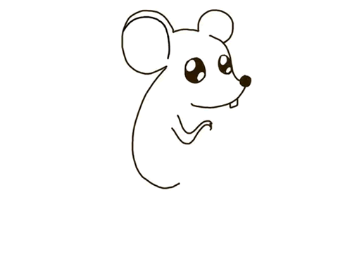 十二生肖之小老鼠简笔画