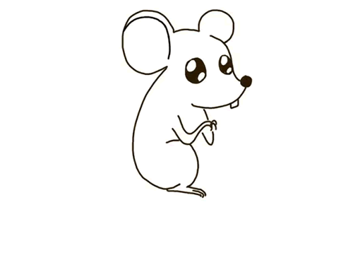 十二生肖之小老鼠简笔画