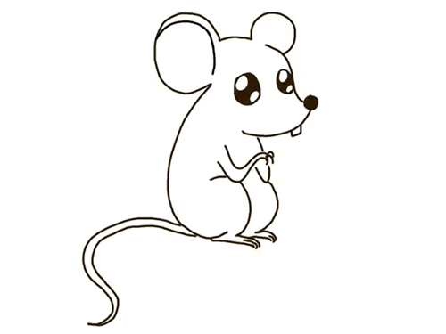 十二生肖简笔画老鼠图片