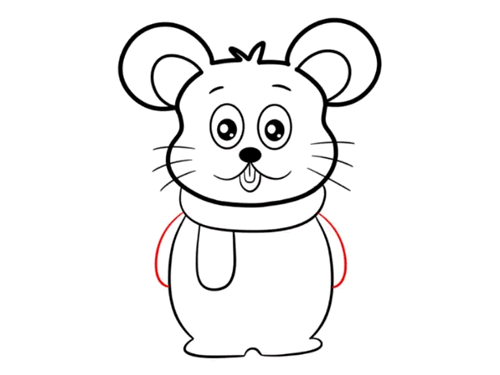 卡通可爱小老鼠简笔画