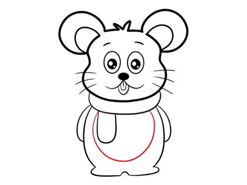 卡通可爱小老鼠简笔画