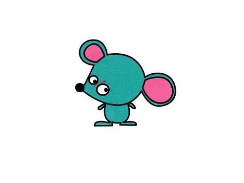 简单可爱老鼠简笔画
