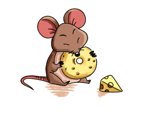 吃饼干的小老鼠简笔画