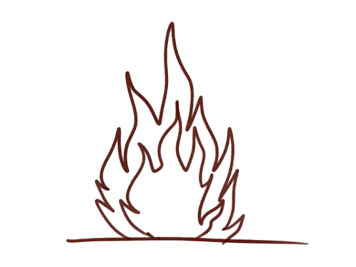 燃烧的火焰简笔画