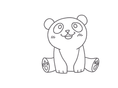 国宝熊猫简笔画