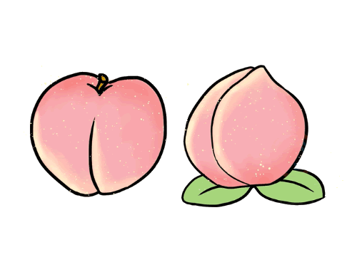 水果简笔画可爱桃子图片