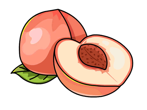 水果桃子简笔画画法
