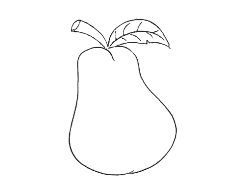 水果梨简笔画图片