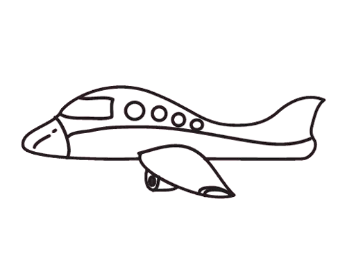 莱特兄弟飞机简笔画图片