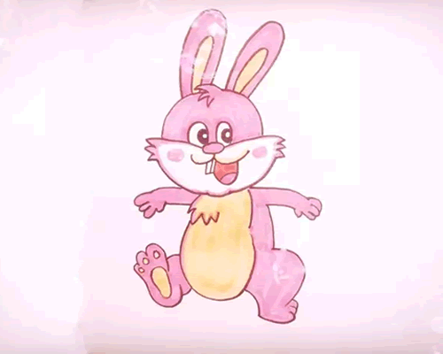 粉红兔子简笔画