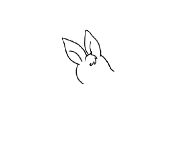 跳舞的兔子简笔画