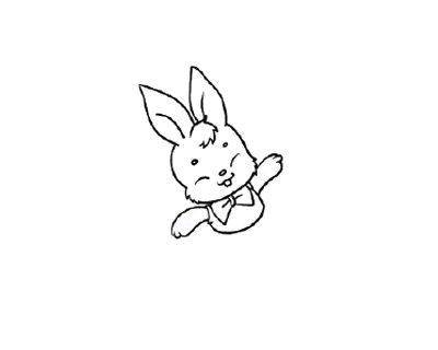 跳舞的兔子简笔画