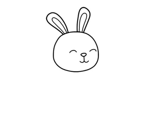 可爱兔子简笔画步骤画法图片
