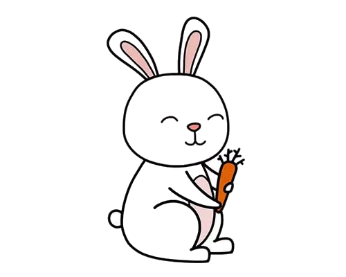 兔子简笔画可爱正面图片