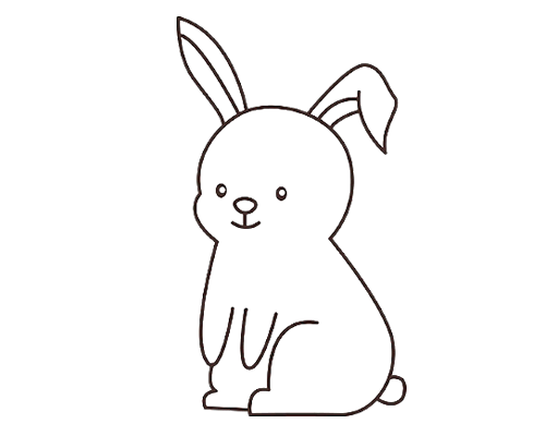 卡哇伊兔子简笔画图片