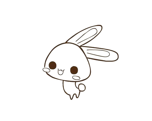 可爱卡通兔子简笔画