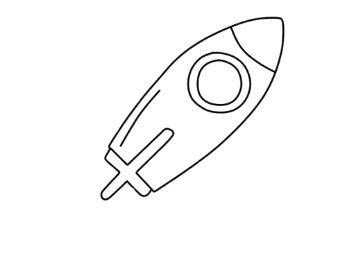 简单漂亮的火箭简笔画