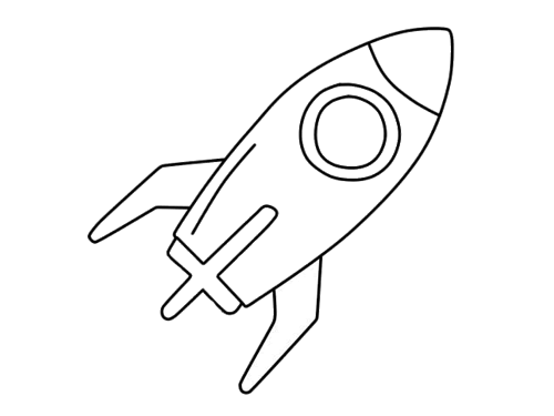简单漂亮的火箭简笔画