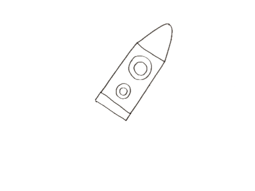儿童火箭简笔画