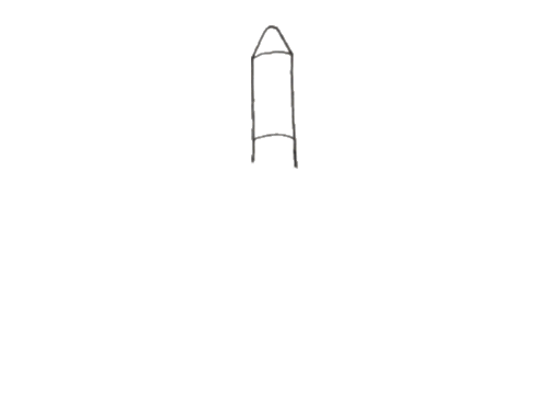 卡通长征5号火箭简笔画