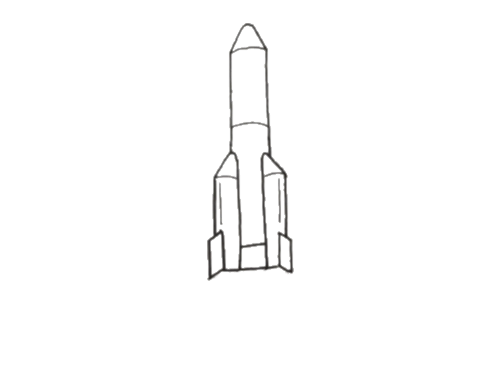胖五火箭简笔画图片