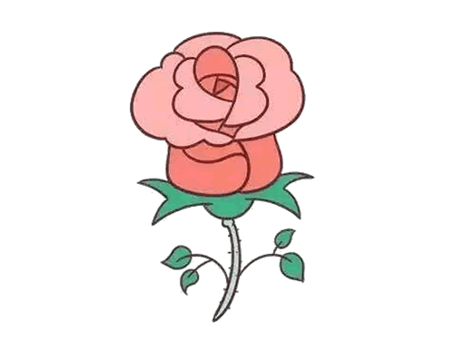 玫瑰花的画法卡通图片图片