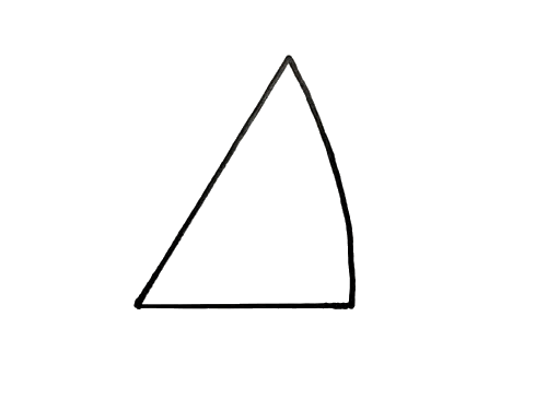 三角形画小鲨鱼
