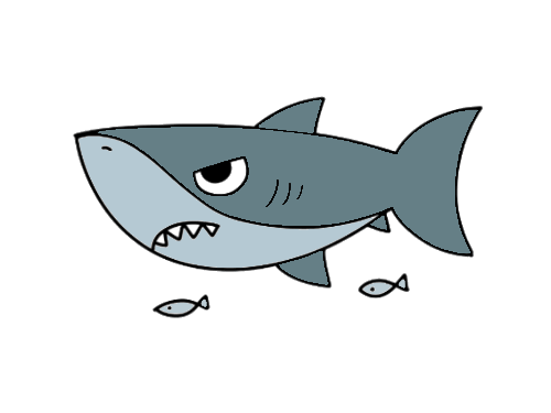 鲨鱼最简单的画法漫画图片
