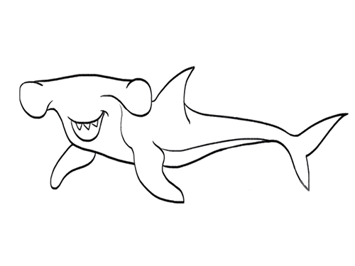 八爪鲨的简笔画图片