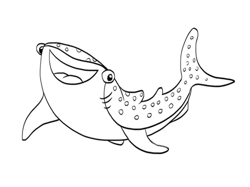 鲸鲨的简笔画图片