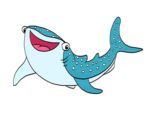 鲸鲨鲨鱼简笔画