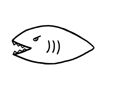 儿童简笔画鲨鱼