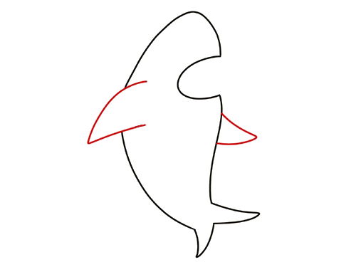 海底鲨鱼简笔画