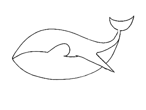 简单大白鲨简笔画