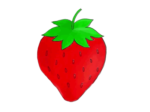 草莓简单画法图片